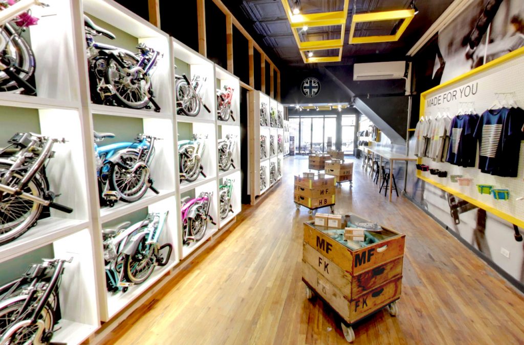An example of a bicycle pop-up shop